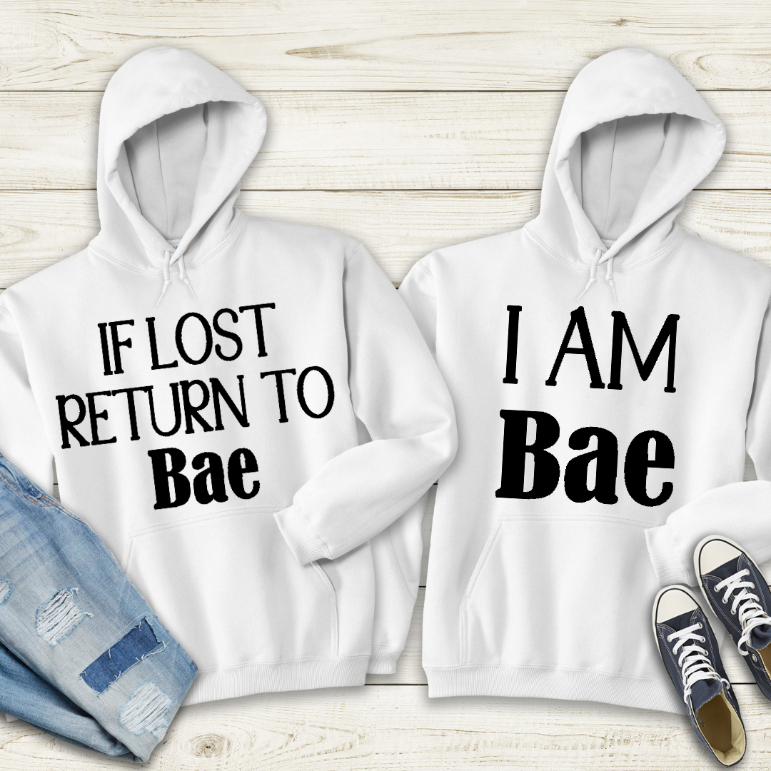 Cute If I'm Lost Return to Bae and I'm Bae. Couples Shirt or Hoodie for  Every Occasion – Brownie Dreams Designs