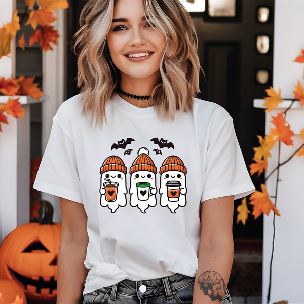 Cute Iced Coffee Ghost Shirt or Hoodie