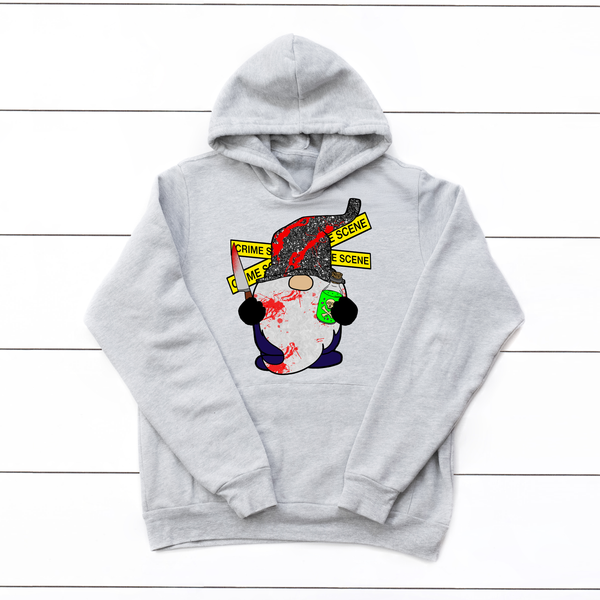 Crime Scene Gnome Shirt or Hoodie