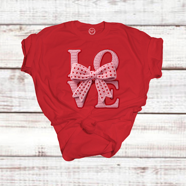 Faux Yarn Love Valentine's Day Shirt