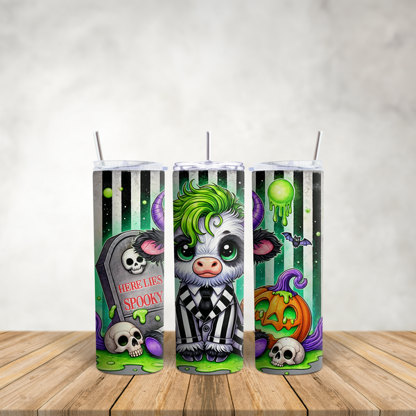 Highland Cow Beetlejuice Tumbler