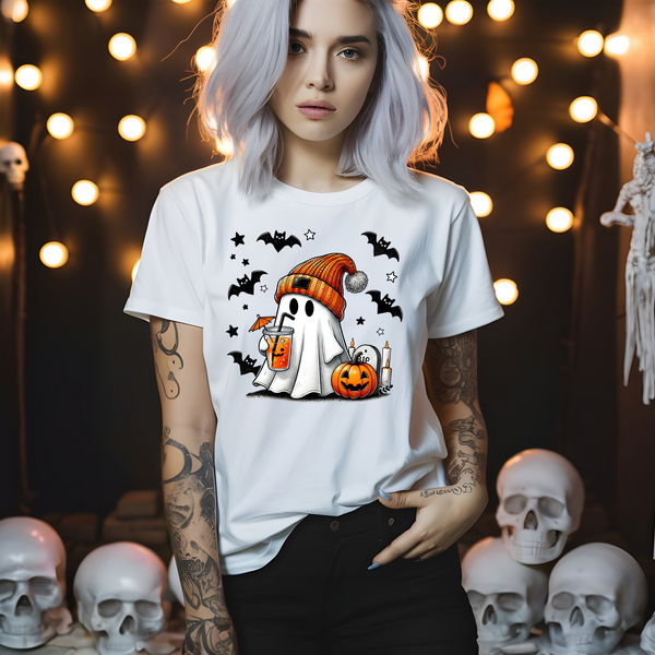 Cute Iced Coffee Ghost Shirt or Hoodie