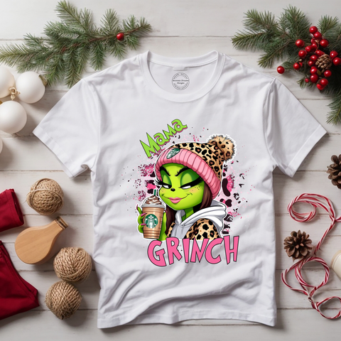 Mama Grinch Shirt or Hoodie
