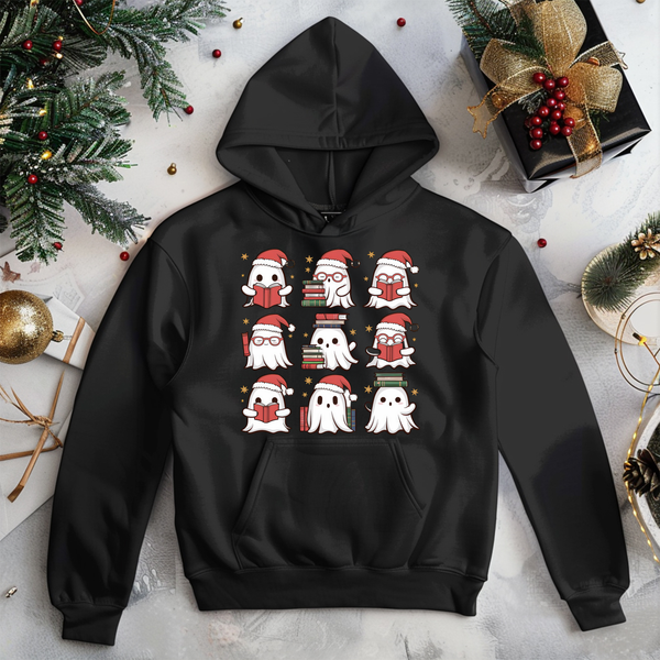 Reading Christmas Ghost Shirt or Hoodie. Brownie Dreams Designs