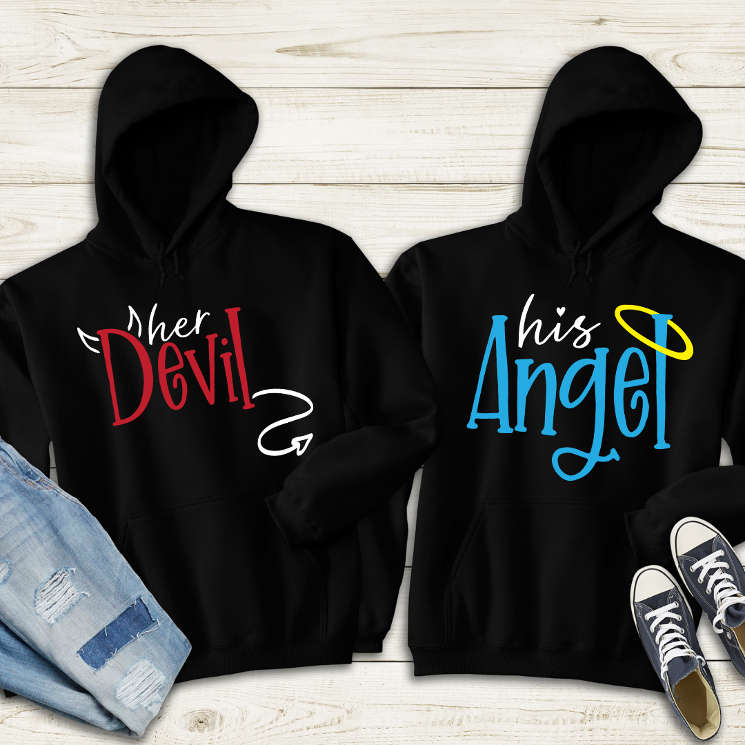 nike devil and angel hoodie