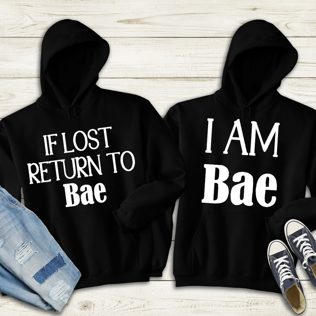 Cute If I'm Lost Return to Bae and I'm Bae. Couples Shirt or