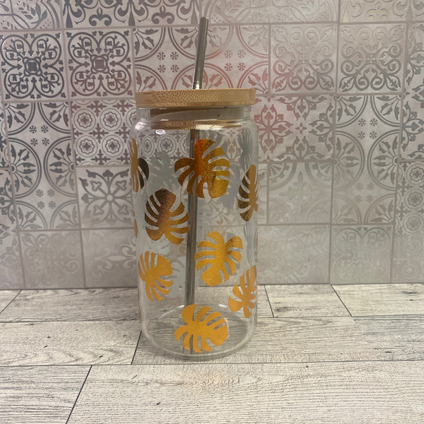 Gold Monstra Beer Glass Can
