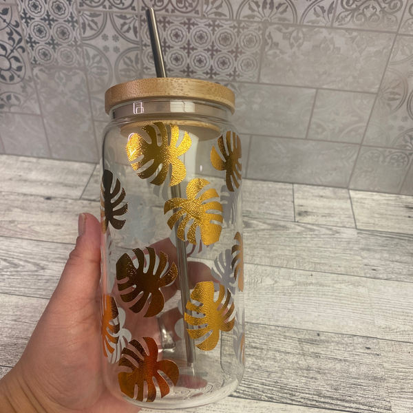 Gold Monstra Beer Glass Can