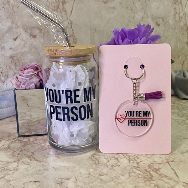 You're My Person Beer Glass Can Brownie Dreams Designs
